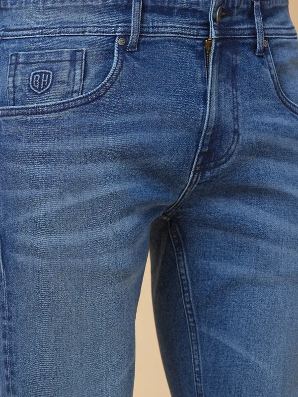 Being Human Clothing Men Slim Straight Fit Denim-Mid Tone