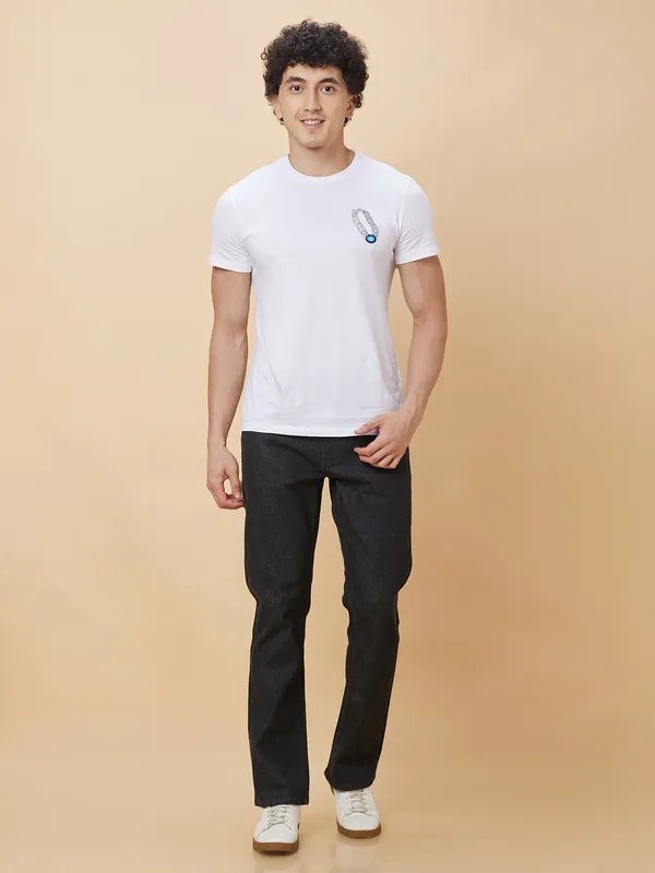 Being Human Clothing Men Boot Cut Fit Denim-Black Tone