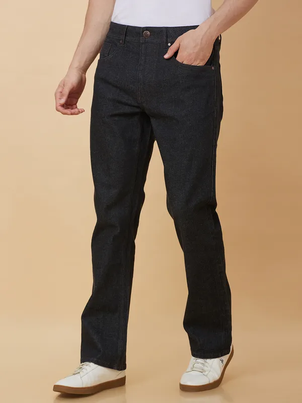 Being Human Clothing Men Boot Cut Fit Denim-Black Tone