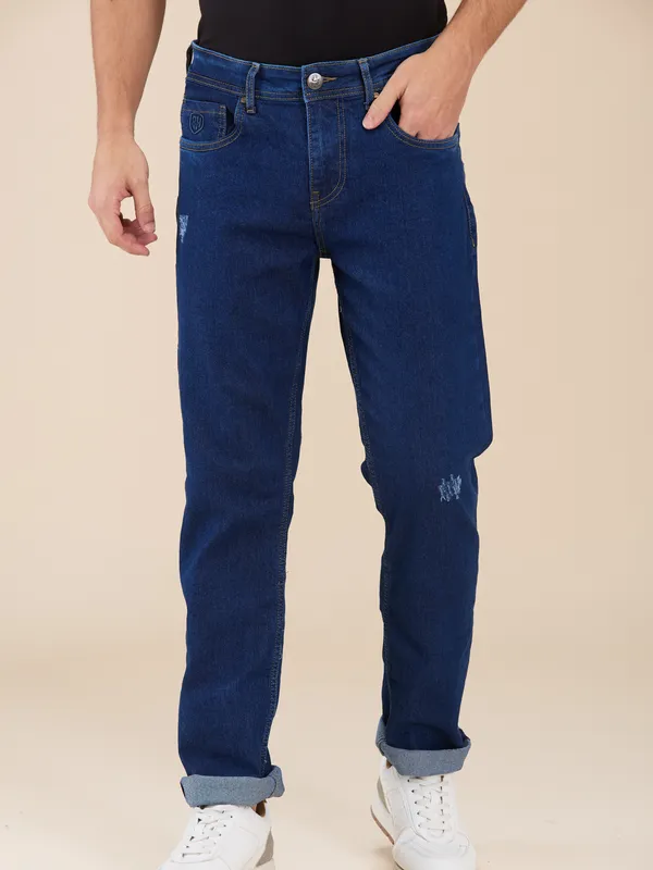 Being Human Mens-Bottom Denim Mid Tone