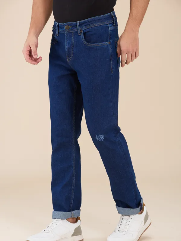 Being Human Mens-Bottom Denim Mid Tone