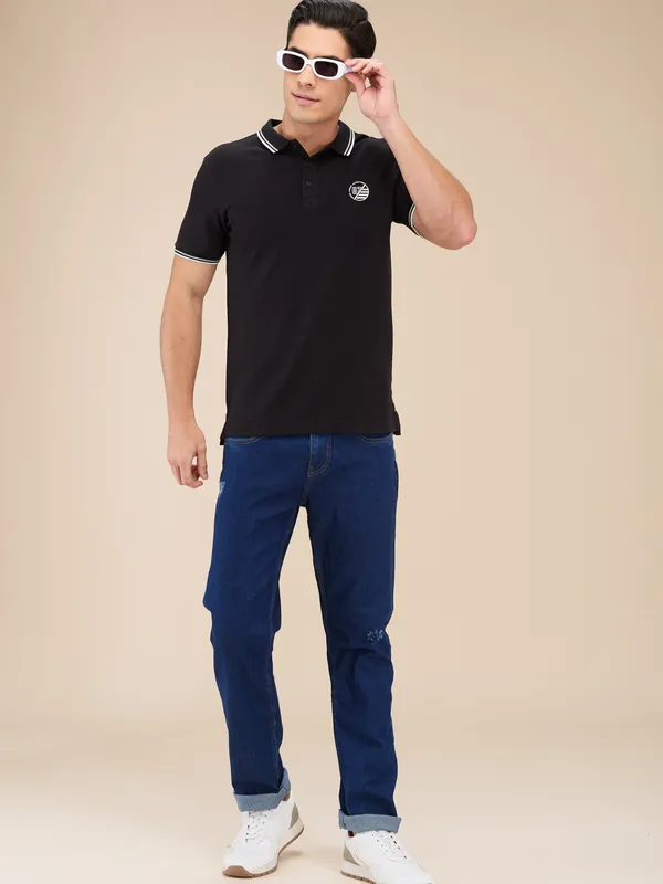 Being Human Mens-Bottom Denim Mid Tone