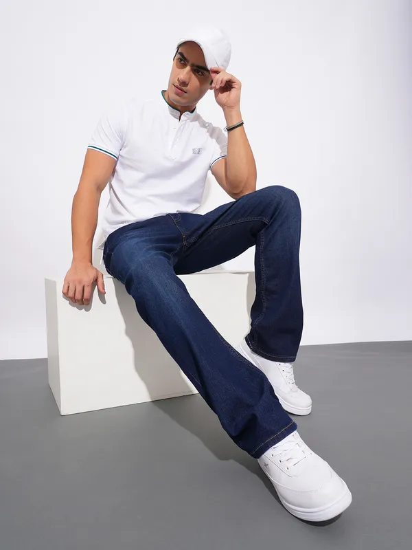 Being Human Clothing Mens-Bottom Denim Dark Tone