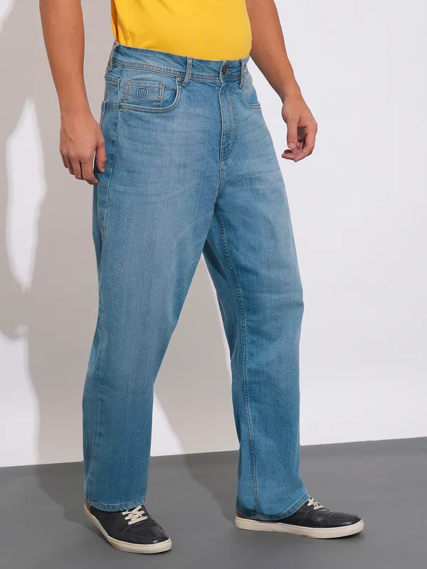 Being Human Mens-Bottom Denim Light Tone