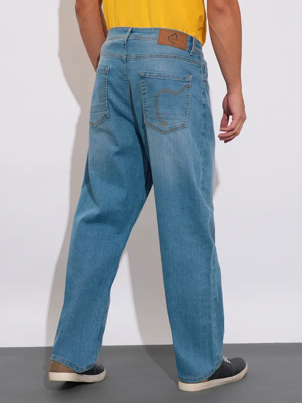 Being Human Mens-Bottom Denim Light Tone