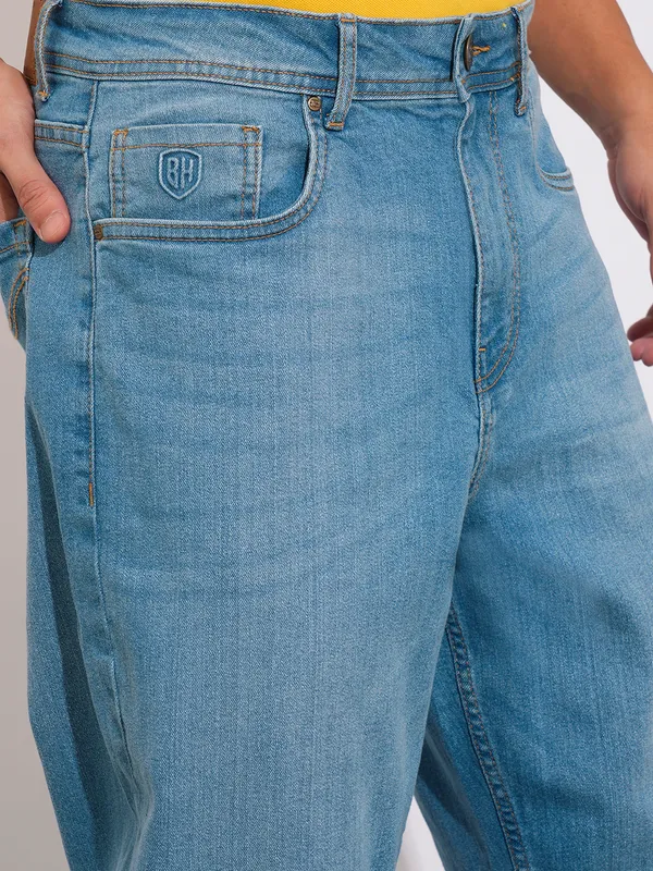 Being Human Mens-Bottom Denim Light Tone