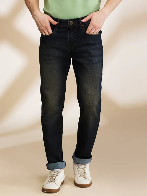 Being Human Mens-Bottom Denim Dark Tone