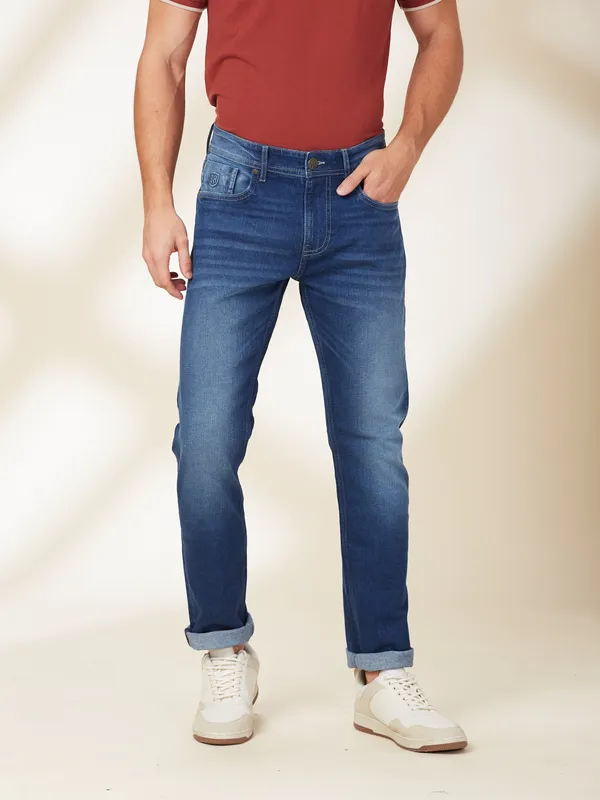 Being Human Mens-Bottom Denim Dark Tone