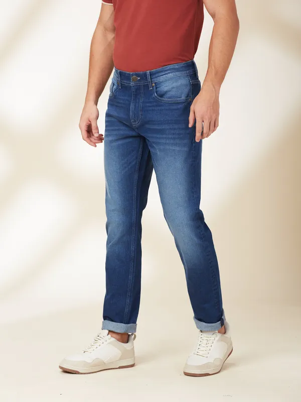 Being Human Mens-Bottom Denim Dark Tone