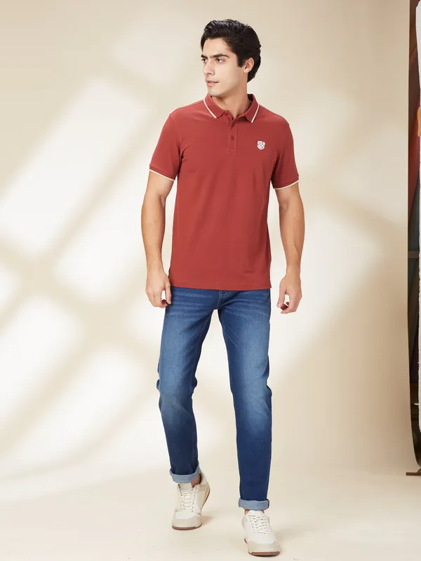 Being Human Mens-Bottom Denim Dark Tone