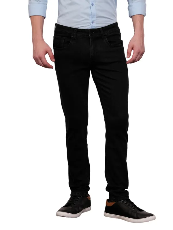 Being Human Mens-Bottom Denim Black Tone
