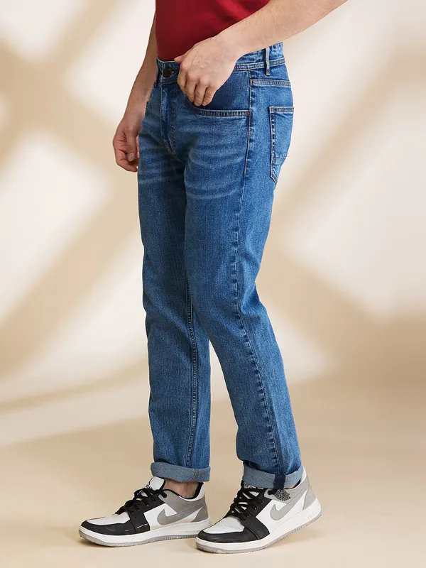 Being Human Mens-Bottom Denim Light Tone