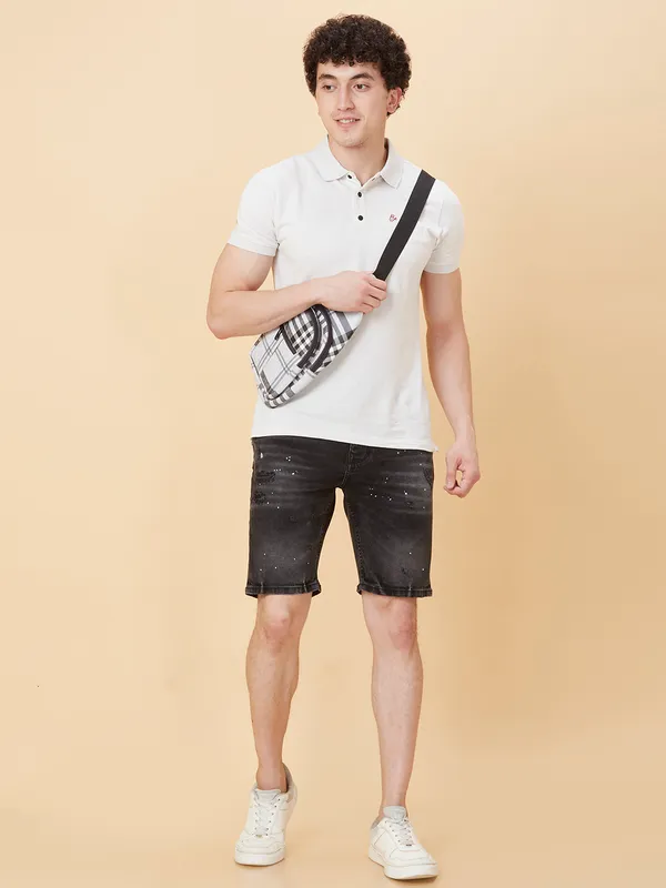 Being Human Clothing Men Shorts Fit Shorts-Black Tone
