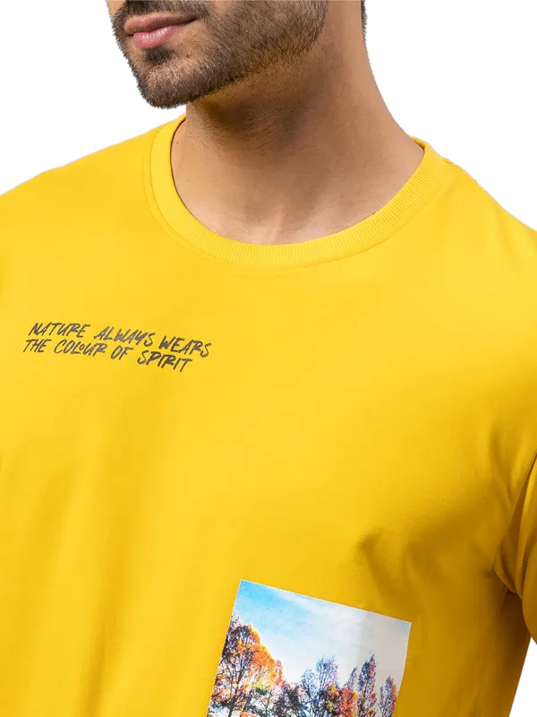 Being Human Regular Fit Men Crew Neck Sweatshirt-Lemon Yellow