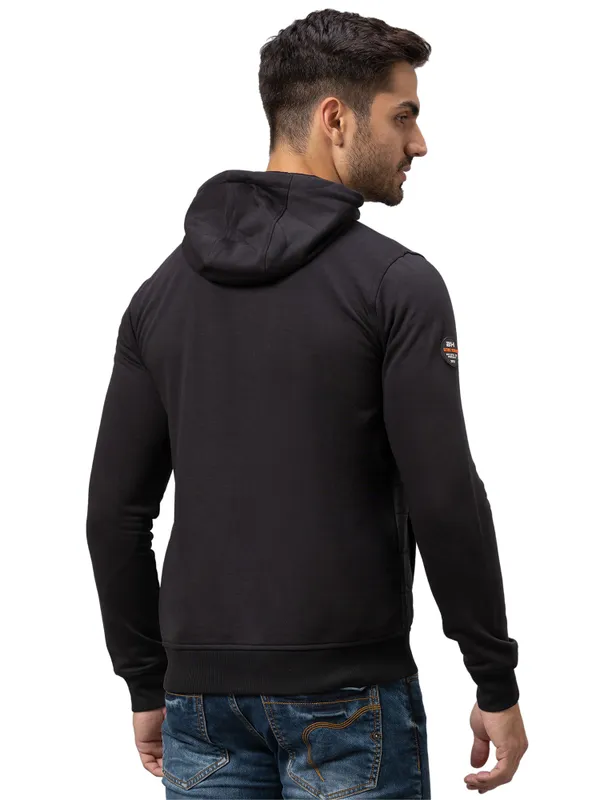 Being Human Regular Fit Men Crew Neck Sweatshirt-Black