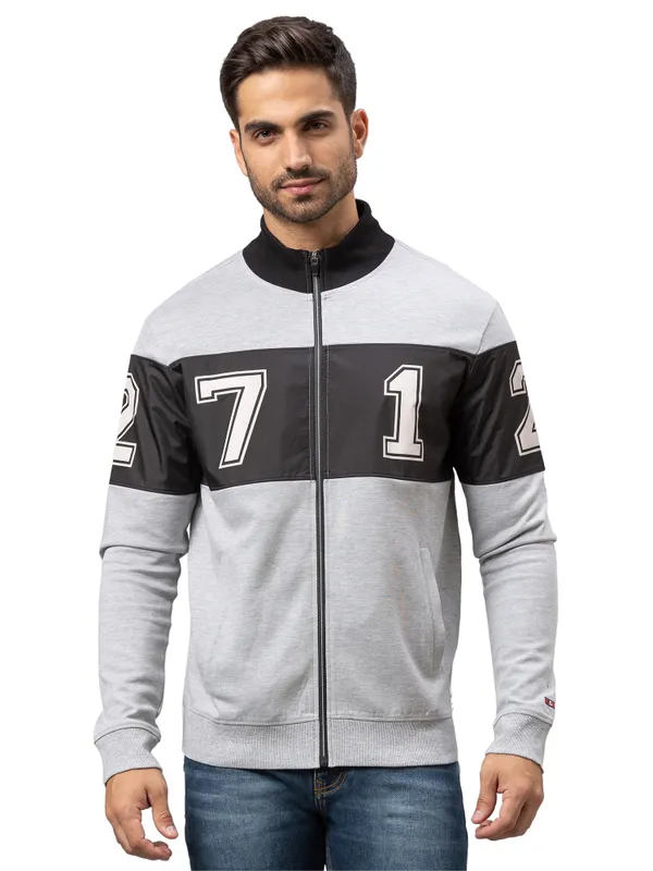 Being Human Regular Fit Men Crew Neck Sweatshirt-Grey Melange