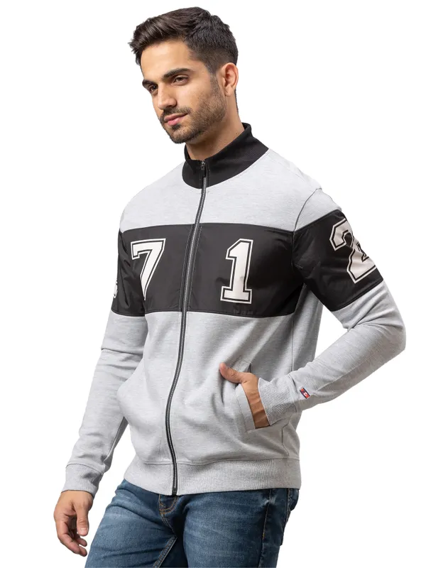 Being Human Regular Fit Men Crew Neck Sweatshirt-Grey Melange