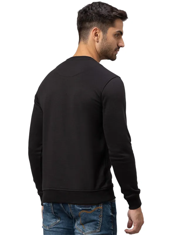 Being Human Regular Fit Men Crew Neck Sweatshirt-Black