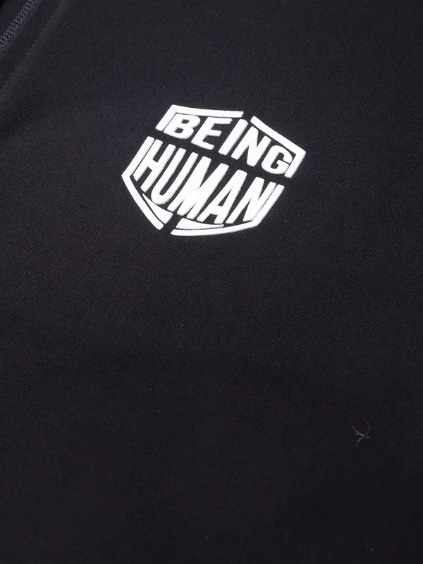 Being Human Regular Fit Men Crew Neck Sweatshirt-Black