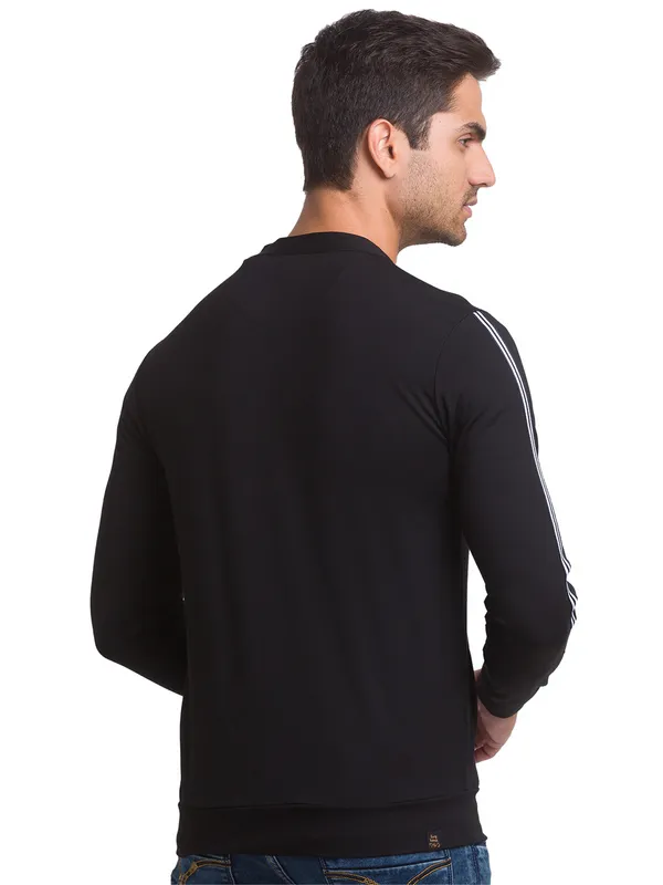 Being Human Regular Fit Men Crew Neck Sweatshirt-Black