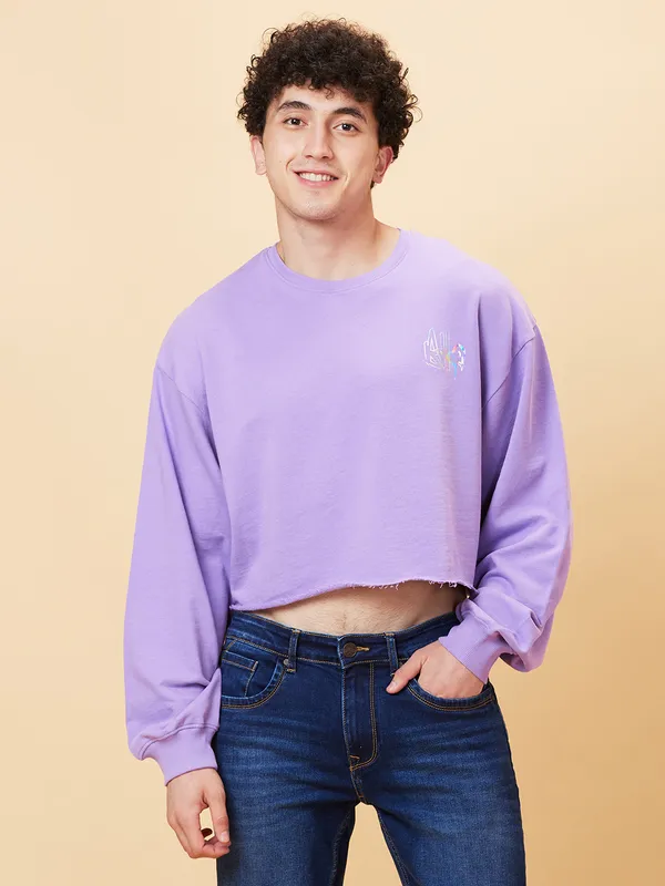Being Human Men None Sweatshirt-Digital Lavender