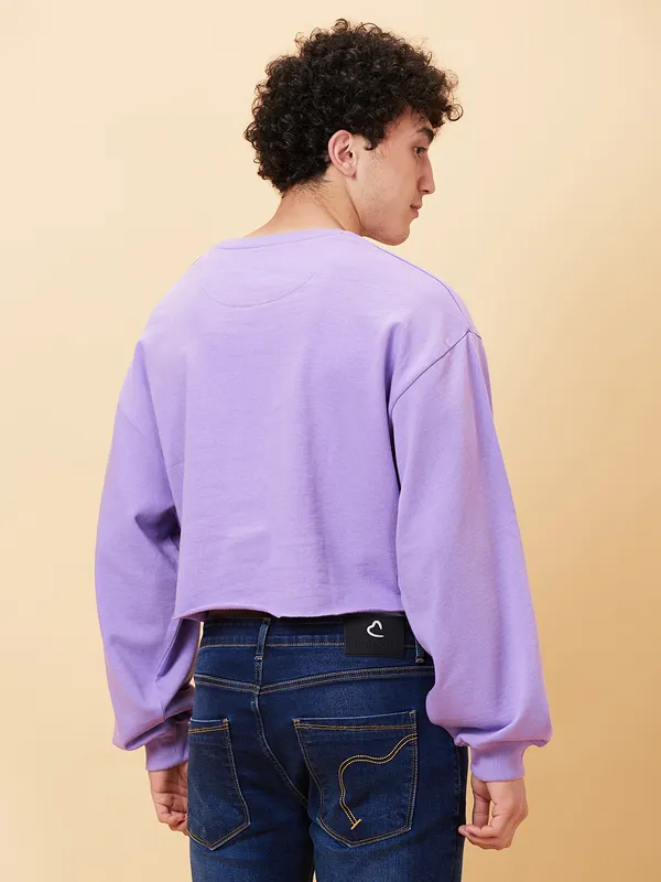 Being Human Men None Sweatshirt-Digital Lavender