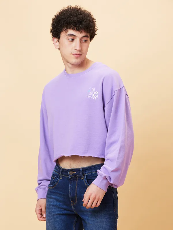 Being Human Men None Sweatshirt-Digital Lavender