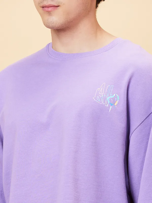 Being Human Men None Sweatshirt-Digital Lavender