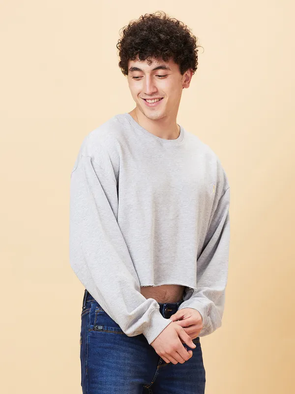 Being Human Men None Sweatshirt-Grey