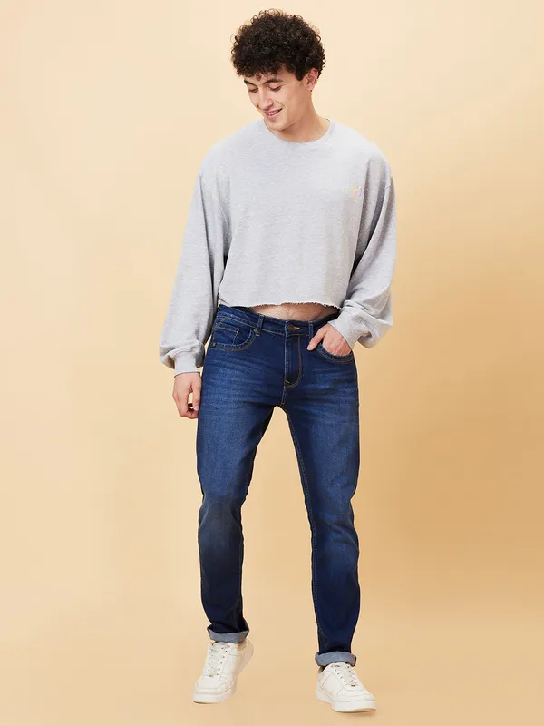 Being Human Men None Sweatshirt-Grey