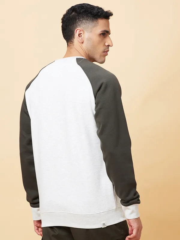 Being Human Mens-Top Sweatshirt Ecru Melange