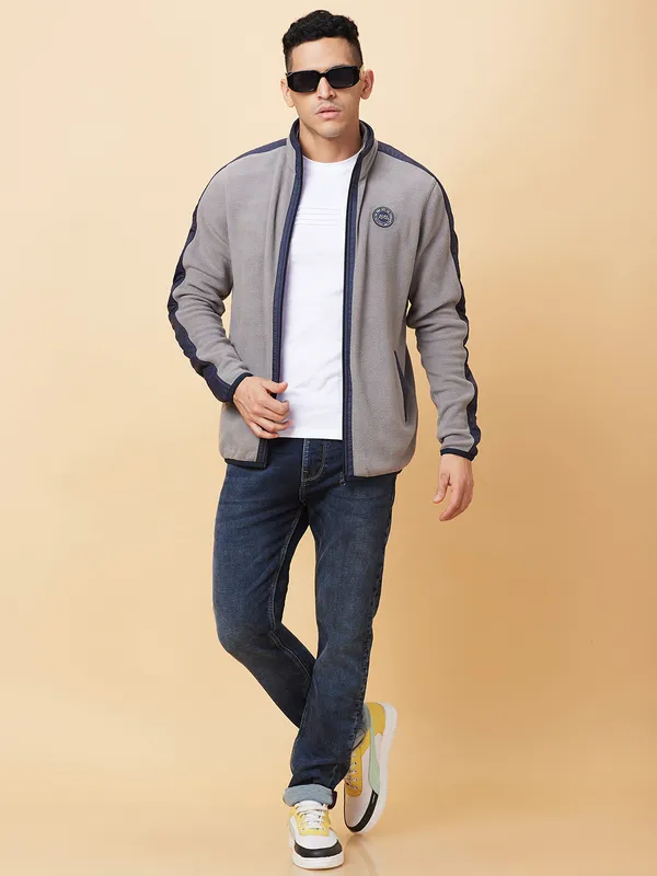 Being Human Mens-Top Sweatshirt Steel Grey