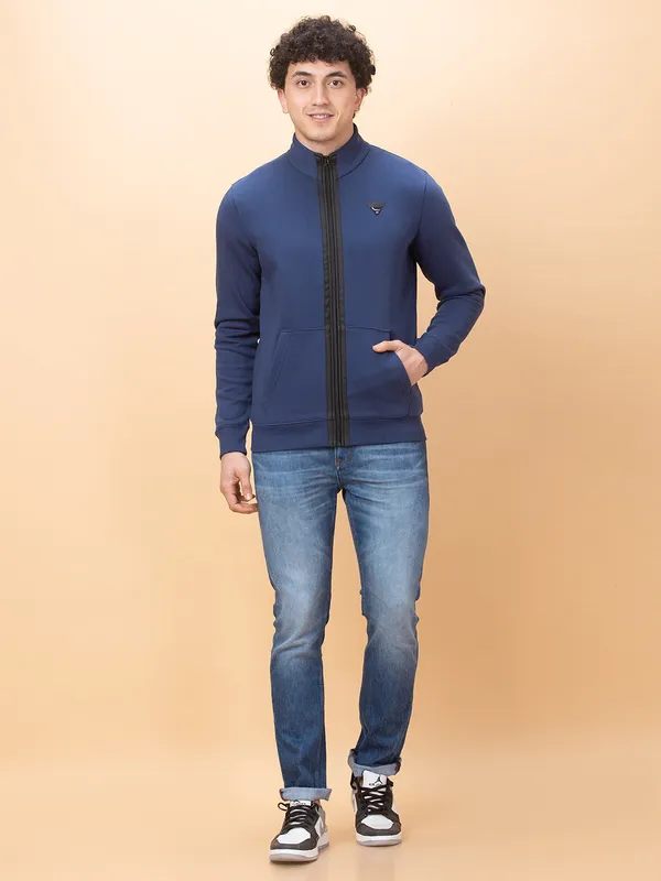 Being Human Clothing Mens-Top Sweatshirt Navy