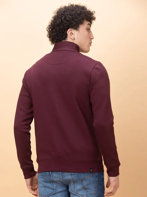 Being Human Clothing Mens-Top Sweatshirt Wine
