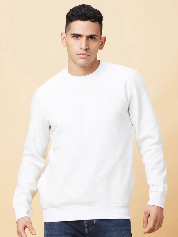 Being Human Clothing Mens-Top Sweatshirt White