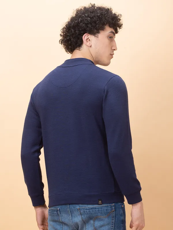 Being Human Clothing Mens-Top Sweatshirt Denim Blue