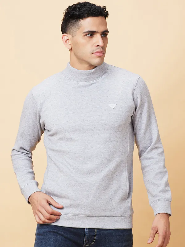 Being Human Clothing Mens-Top Sweatshirt Grey Mel