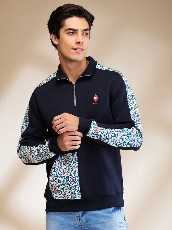 Being Human Clothing Mens-Top Sweatshirt Navy