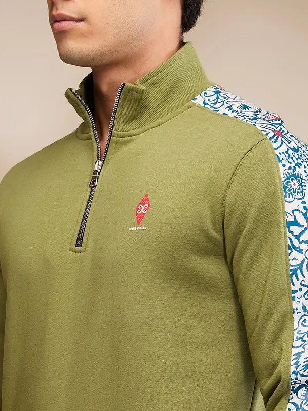 Being Human Clothing Mens-Top Sweatshirt Olive