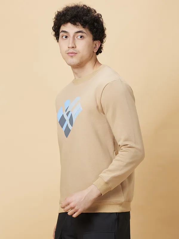 Being Human Mens-Top Sweatshirt Beige