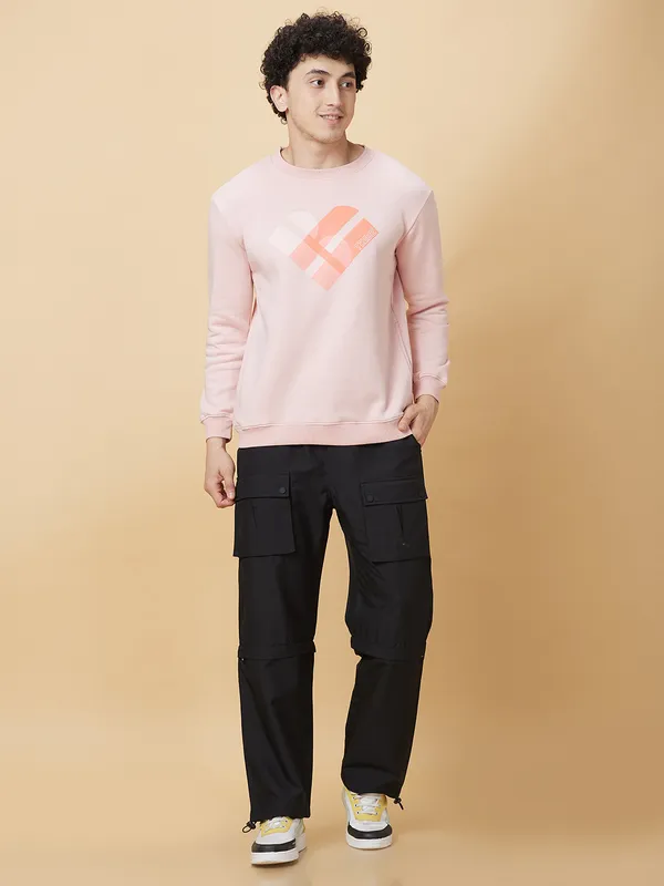 Being Human Mens-Top Sweatshirt Quartz Pink