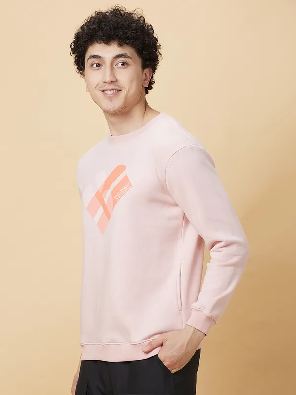 Being Human Mens-Top Sweatshirt Quartz Pink