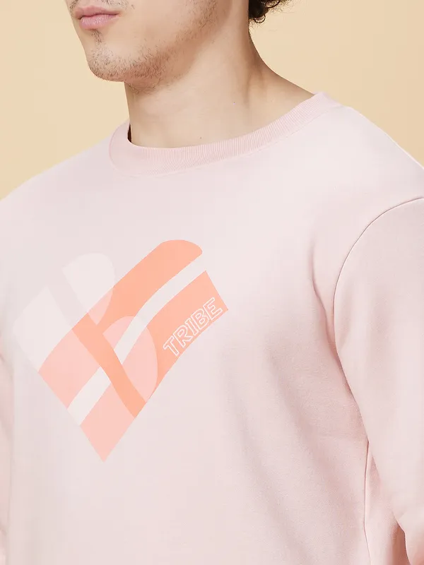 Being Human Mens-Top Sweatshirt Quartz Pink