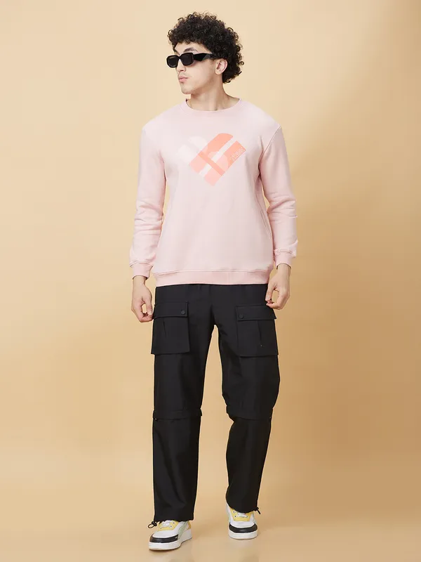 Being Human Mens-Top Sweatshirt Quartz Pink