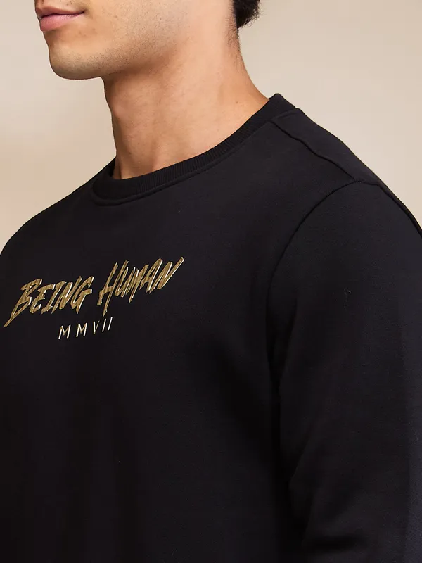 Being Human Mens-Top Sweatshirt Black