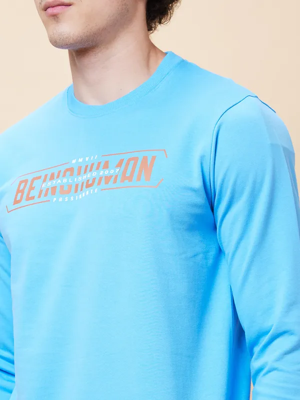 Being Human Men  Sweatshirt-Light Blue