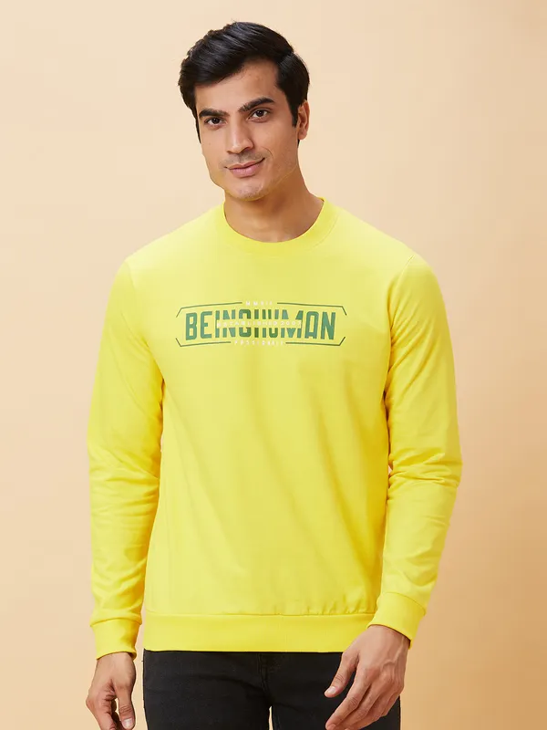 Being Human Men  Sweatshirt-Mustard