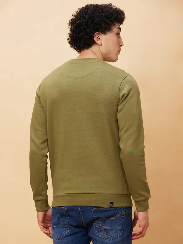 Being Human Clothing Men  Sweatshirt-Olive