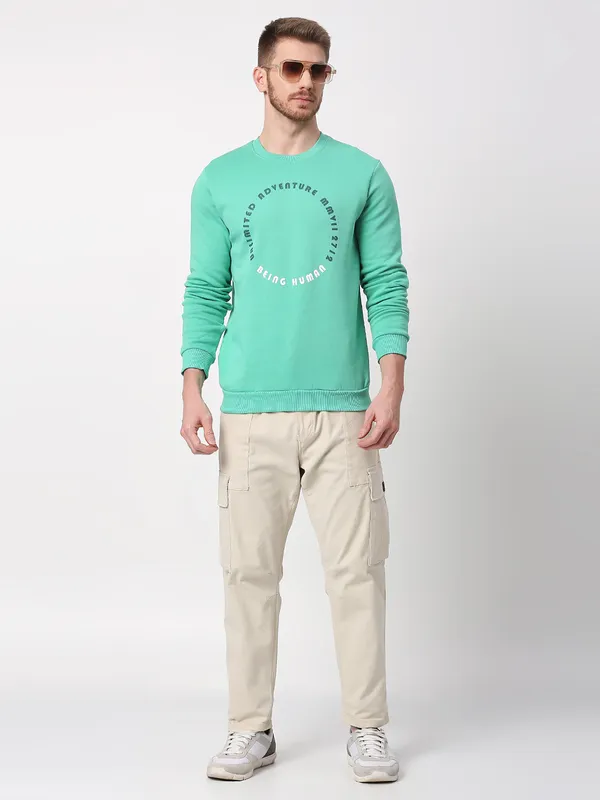 Being Human Clothing Men  Sweatshirt-Green