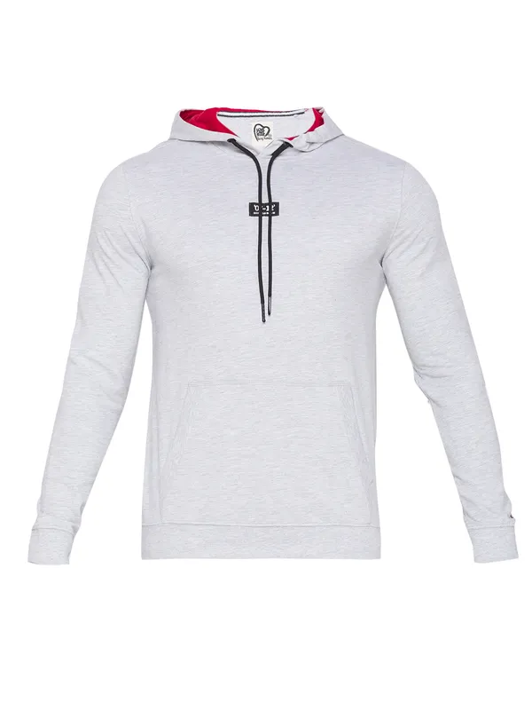 Being Human Clothing Men Regular Fit Hooded Hoody-Melantra Ecru Mel